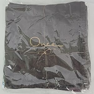 NEW Once Milano Linen Napkins X 4 Brown 45x45cm (17.7"x17.7")